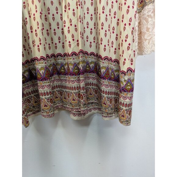 Velzera Women’s Bohemian Lace Floral Multi-Color Tunic Dress Size M - Picture 5 of 10
